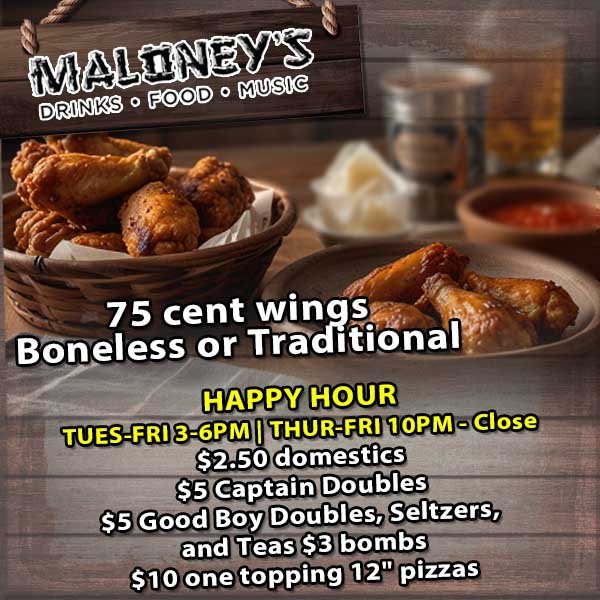 Tuesday Night Specials at Maloney's Bar and Grill