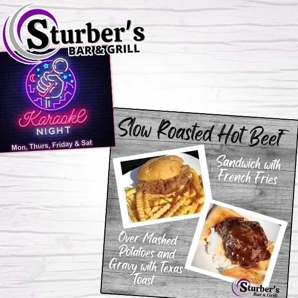 Monday Specials at Sturber's Bar and Grill in Kaukauna Wisconsin