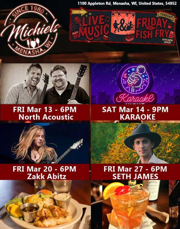 Michiels in Menasha - Live Music, Karaoke and great food.