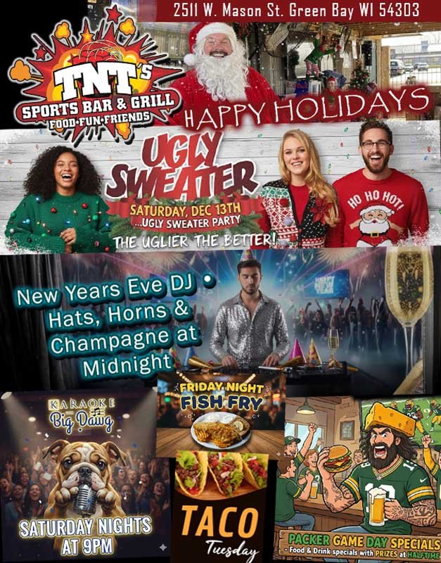 TNT Sports Bar & Grill Green Bay: Wings, Burgers, & Packers Game Day